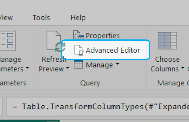 Advanced editor button