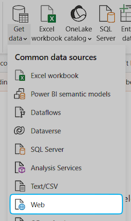 Select data source